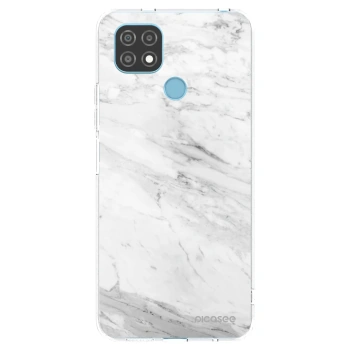 Picasee husă transparentă din silicon pentru Realme C21 - White marble