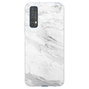Picasee husă transparentă din silicon pentru Realme 7 - White marble