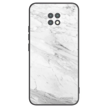 Picasee husă neagră din silicon pentru Xiaomi Redmi Note 9T - White marble
