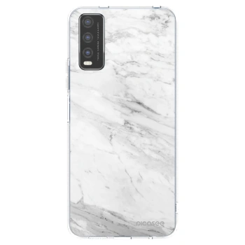 Picasee husă transparentă din silicon pentru Vivo Y20s - White marble