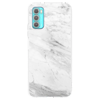 Picasee husă transparentă din silicon pentru Motorola Moto G60 - White marble