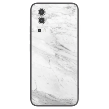 Picasee husă neagră din silicon pentru Vivo Y72 5G - White marble