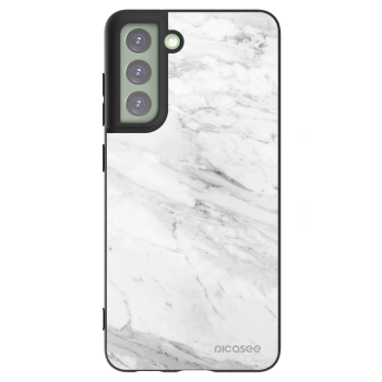 Picasee husă neagră din silicon pentru Samsung Galaxy S21 FE 5G - White marble