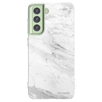 Picasee husă transparentă din silicon pentru Samsung Galaxy S21 FE 5G - White marble