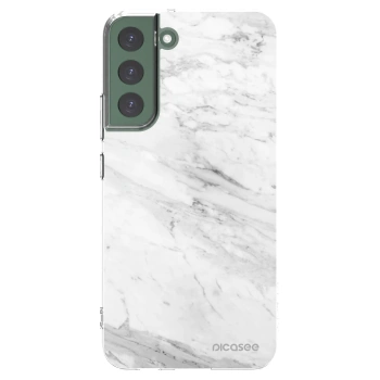 Picasee husă transparentă din silicon pentru Samsung Galaxy S22+ 5G - White marble