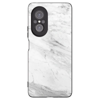 Picasee husă neagră din silicon pentru Huawei Nova 9 SE - White marble