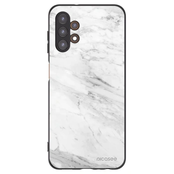 Picasee husă neagră din silicon pentru Samsung Galaxy A13 4G A135 - White marble