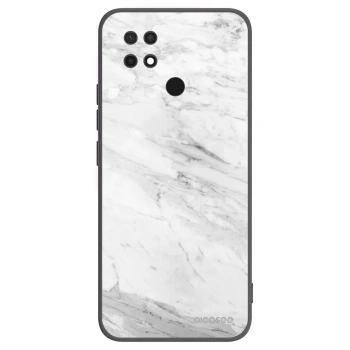 Picasee husă neagră din silicon pentru Xiaomi Redmi 10C - White marble