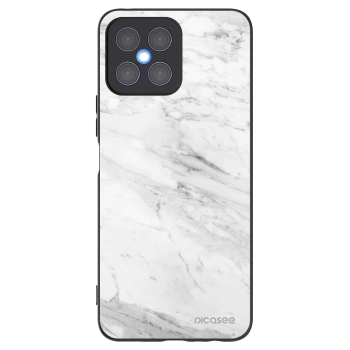 Picasee husă neagră din silicon pentru Honor X8 4G - White marble