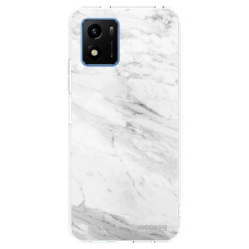 Picasee husă transparentă din silicon pentru Vivo Y01 - White marble