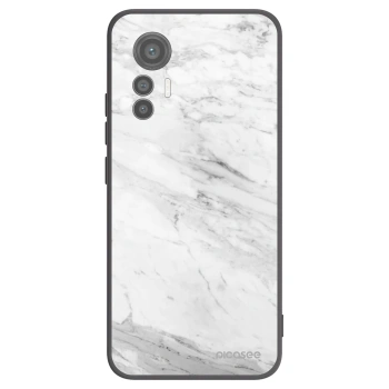 Picasee husă neagră din silicon pentru Xiaomi 12 Lite - White marble