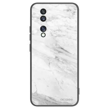 Picasee husă neagră din silicon pentru Honor 70 - White marble