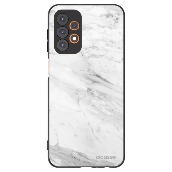 Picasee husă neagră din silicon pentru Samsung Galaxy A23 A236B 5G - White marble