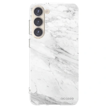 Picasee husă transparentă din silicon pentru Samsung Galaxy S23+ 5G - White marble