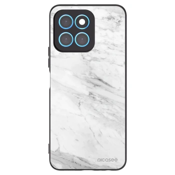 Picasee husă neagră din silicon pentru Honor X6 - White marble