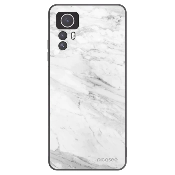 Picasee husă neagră din silicon pentru Xiaomi Redmi Note 12S - White marble