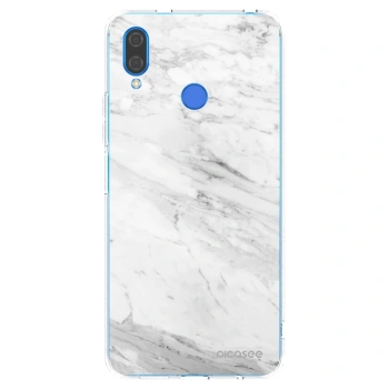 Picasee husă transparentă din silicon pentru Huawei Nova 3 - White marble