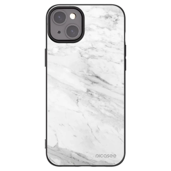 Picasee husă neagră din silicon pentru Apple iPhone 15 Plus - White marble