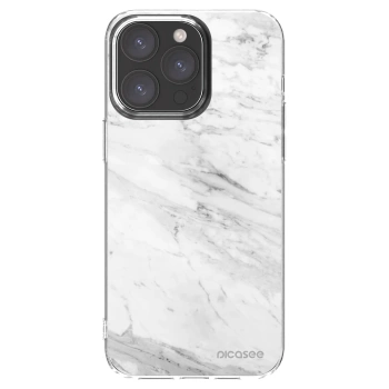 Picasee husă transparentă din silicon pentru Apple iPhone 15 Pro Max - White marble