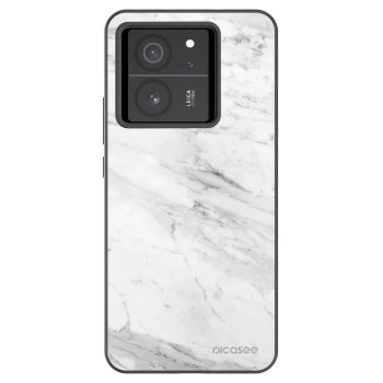Picasee husă neagră din silicon pentru Xiaomi 13T - White marble