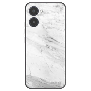 Picasee husă neagră din silicon pentru Realme 10 4G - White marble