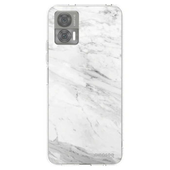 Picasee husă transparentă din silicon pentru Motorola Edge 30 Neo - White marble