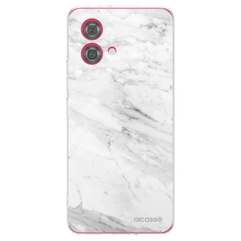 Picasee husă transparentă din silicon pentru Motorola Moto G84 5G - White marble