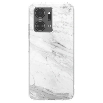 Picasee husă transparentă din silicon pentru Honor X7a - White marble
