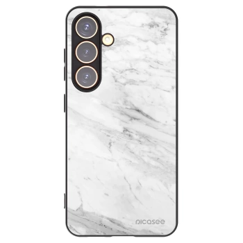 Picasee husă neagră din silicon pentru Samsung Galaxy S24 S921B 5G - White marble