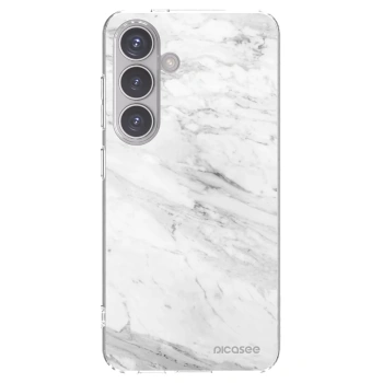 Picasee husă transparentă din silicon pentru Samsung Galaxy S24 S921B 5G - White marble