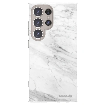 Picasee husă transparentă din silicon pentru Samsung Galaxy S24 Ultra S928B 5G - White marble
