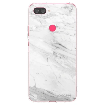 Picasee husă transparentă din silicon pentru Xiaomi Mi 8 Lite - White marble