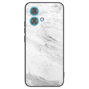 Picasee husă neagră din silicon pentru Motorola Edge 40 Neo - White marble