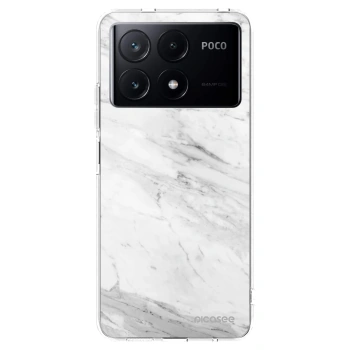 Picasee husă transparentă din silicon pentru Xiaomi Poco X6 Pro - White marble