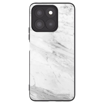 Picasee husă neagră din silicon pentru Honor X8b - White marble