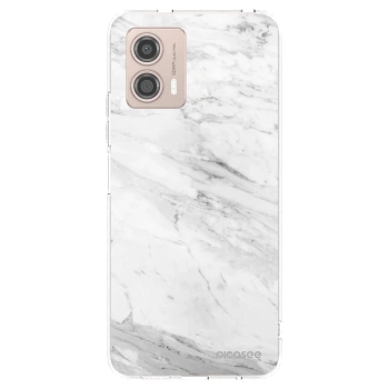 Picasee husă transparentă din silicon pentru Motorola Moto G53 5G - White marble