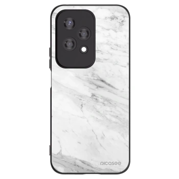 Picasee husă neagră din silicon pentru Honor 200 Lite - White marble