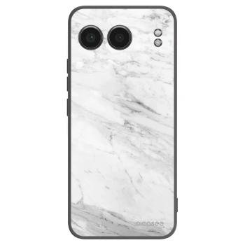 Picasee husă neagră din silicon pentru OnePlus Nord 4 - White marble