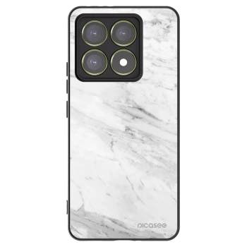 Picasee husă neagră din silicon pentru Xiaomi 14T - White marble