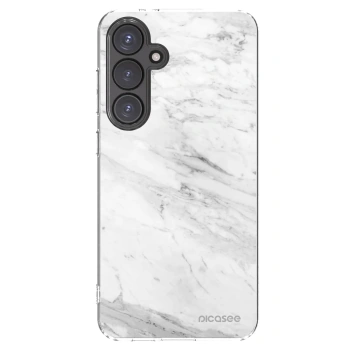 Picasee husă transparentă din silicon pentru Samsung Galaxy S24 FE S721B - White marble