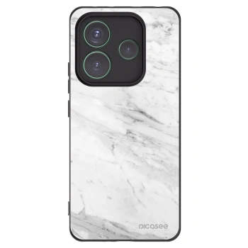 Picasee husă neagră din silicon pentru Xiaomi Redmi Note 14 5G - White marble