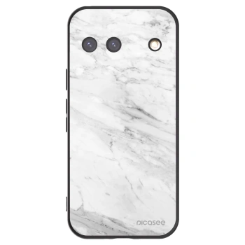 Picasee husă neagră din silicon pentru Google Pixel 9 - White marble
