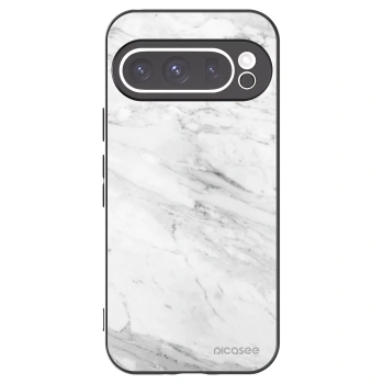 Picasee husă neagră din silicon pentru Google Pixel 9 Pro - White marble