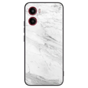 Picasee husă neagră din silicon pentru Motorola Moto G05 - White marble
