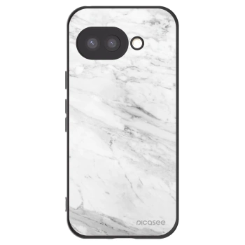 Picasee husă neagră din silicon pentru Google Pixel 9a - White marble