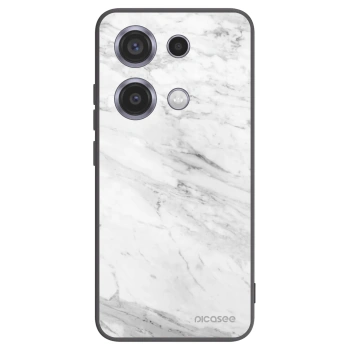 Picasee husă neagră din silicon pentru Xiaomi Redmi Note 14S - White marble