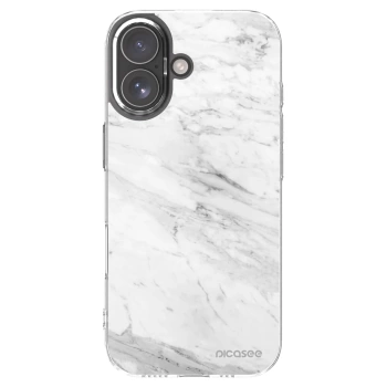 Picasee husă transparentă din silicon pentru Apple iPhone 17 - White marble