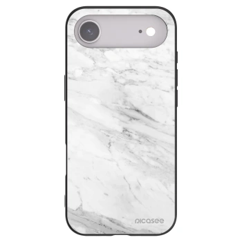 Picasee husă neagră din silicon pentru Apple iPhone Air - White marble
