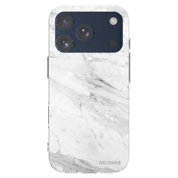 Picasee husă transparentă din silicon pentru Apple iPhone 17 Pro - White marble