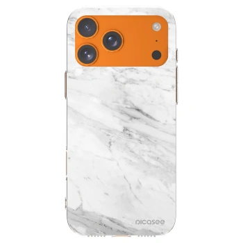Picasee husă transparentă din silicon pentru Apple iPhone 17 Pro Max - White marble